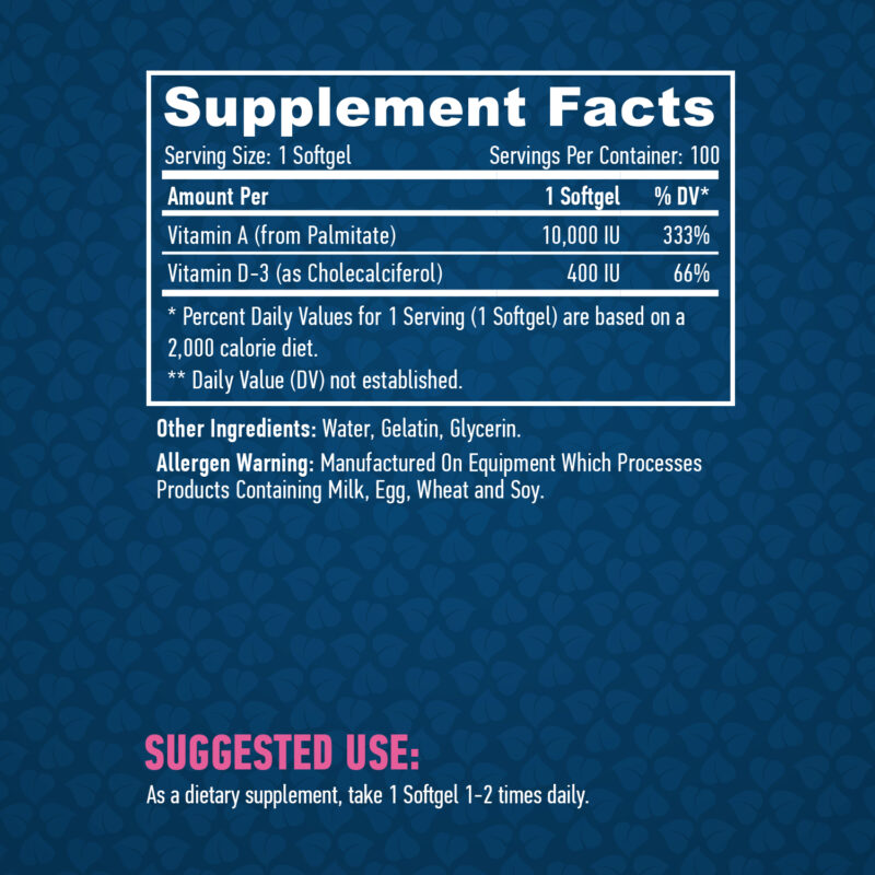 HAYA LABS Vitamin A & D Complex съставки