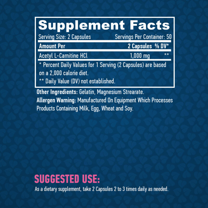 HAYA LABS Acetyl L-Carnitine съставки