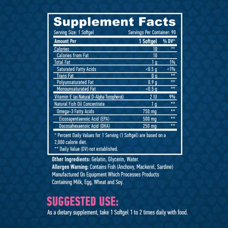 HAYA LABS Ultra Omega 3 Fish Oil съставки