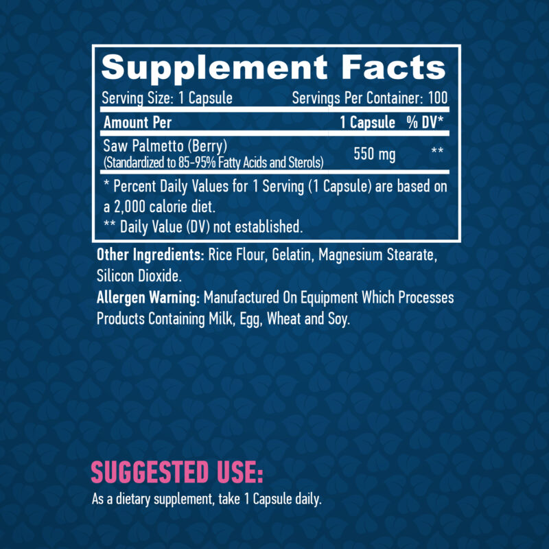 HAYA LABS Saw Palmetto съставки